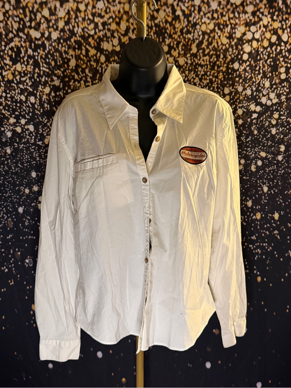 Harley Davidson White Button-Front Women's Shirt